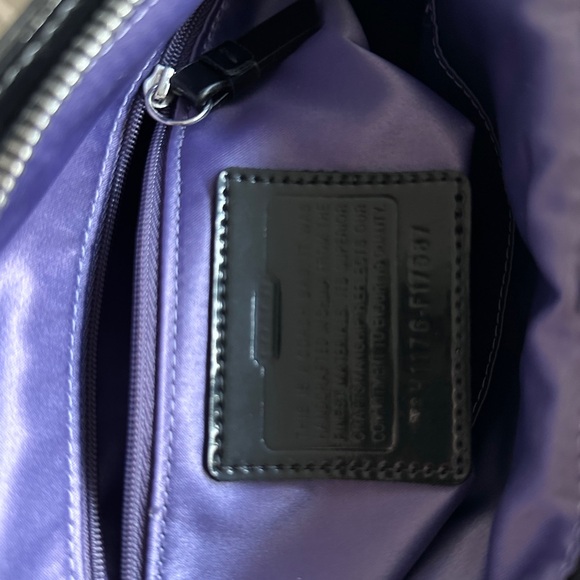 Coach NWT 2011 Daisy Poppy Optic C Applique Tote bag in Black & Purple Y2K - Picture 4 of 10